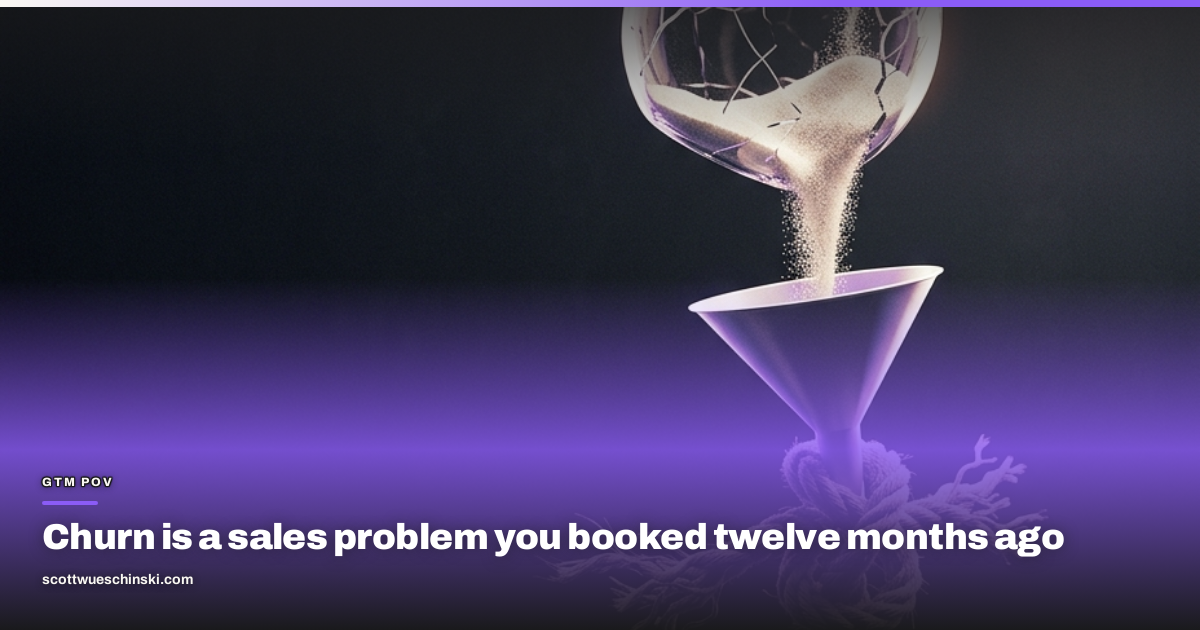 Churn is a sales problem you booked twelve months ago